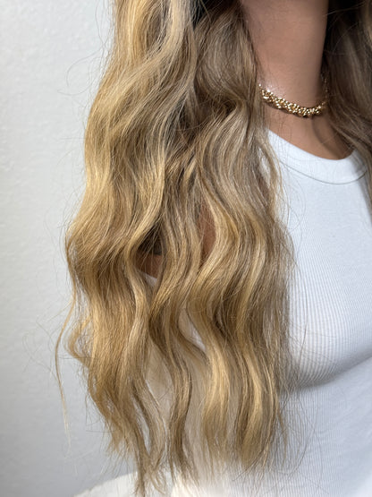 "TAMRA" HUMAN HAIR LACE TOP WIG 22" - BLONDE BALAYAGE