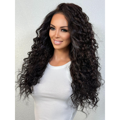 "BIRDIE" MONOFILAMENT WIG 22" - NATURAL BLACK