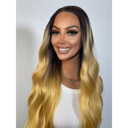 "BINDI" MONOFILAMENT WIG 26" - GOLDEN BLONDE