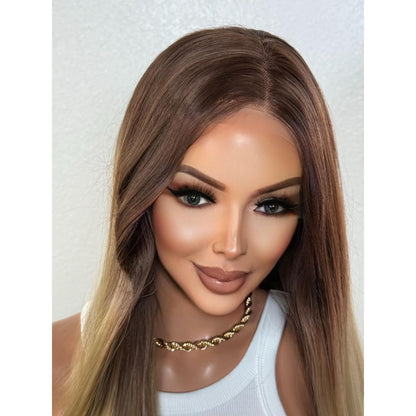 "ARIA" HD INVISIBLE LACE WIG 26" - BROWN TOASTY OMBRE