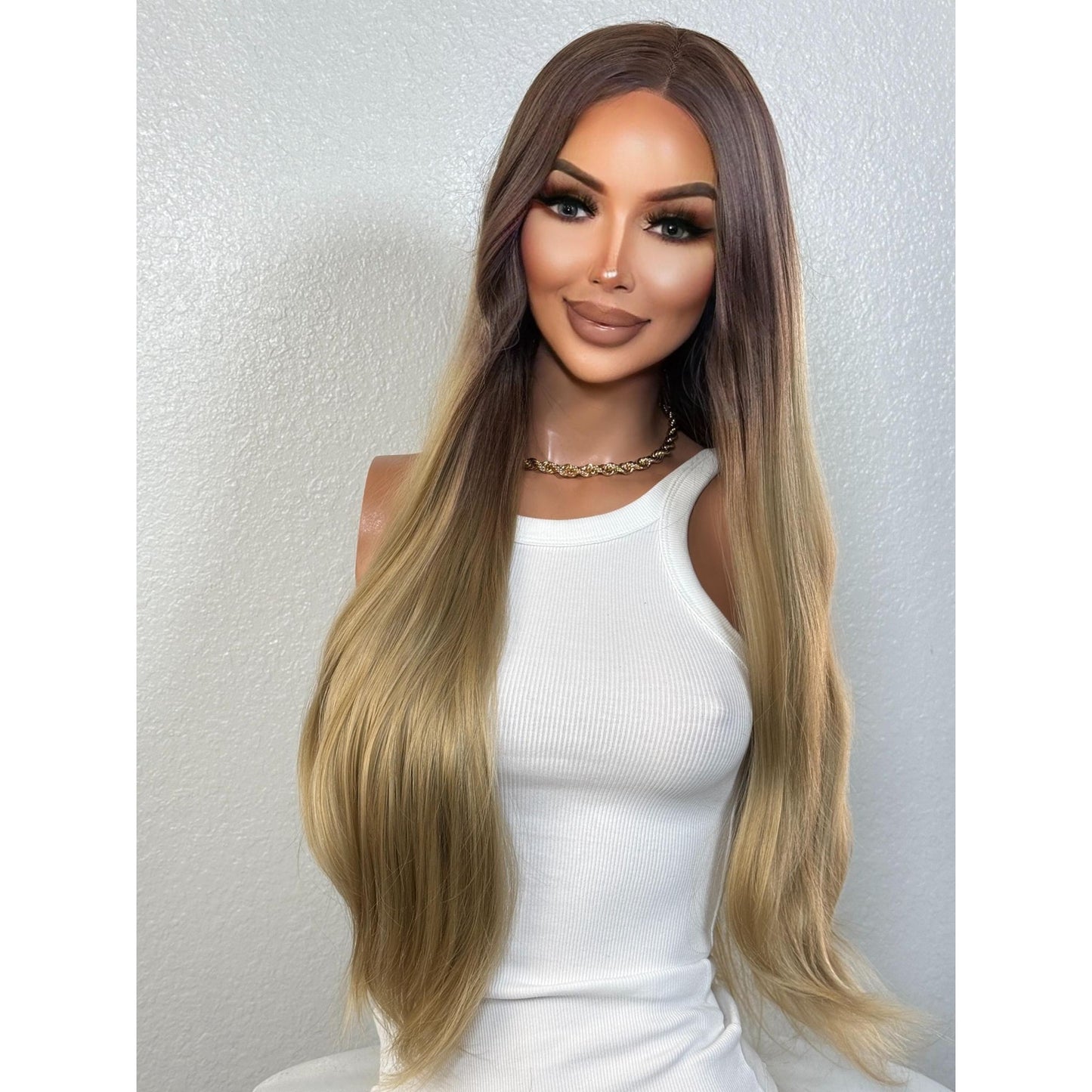 "ARIA" HD INVISIBLE LACE WIG 26" - BROWN TOASTY OMBRE