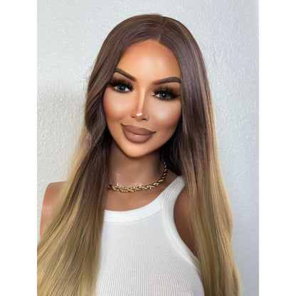 "ARIA" HD INVISIBLE LACE WIG 26" - BROWN TOASTY OMBRE