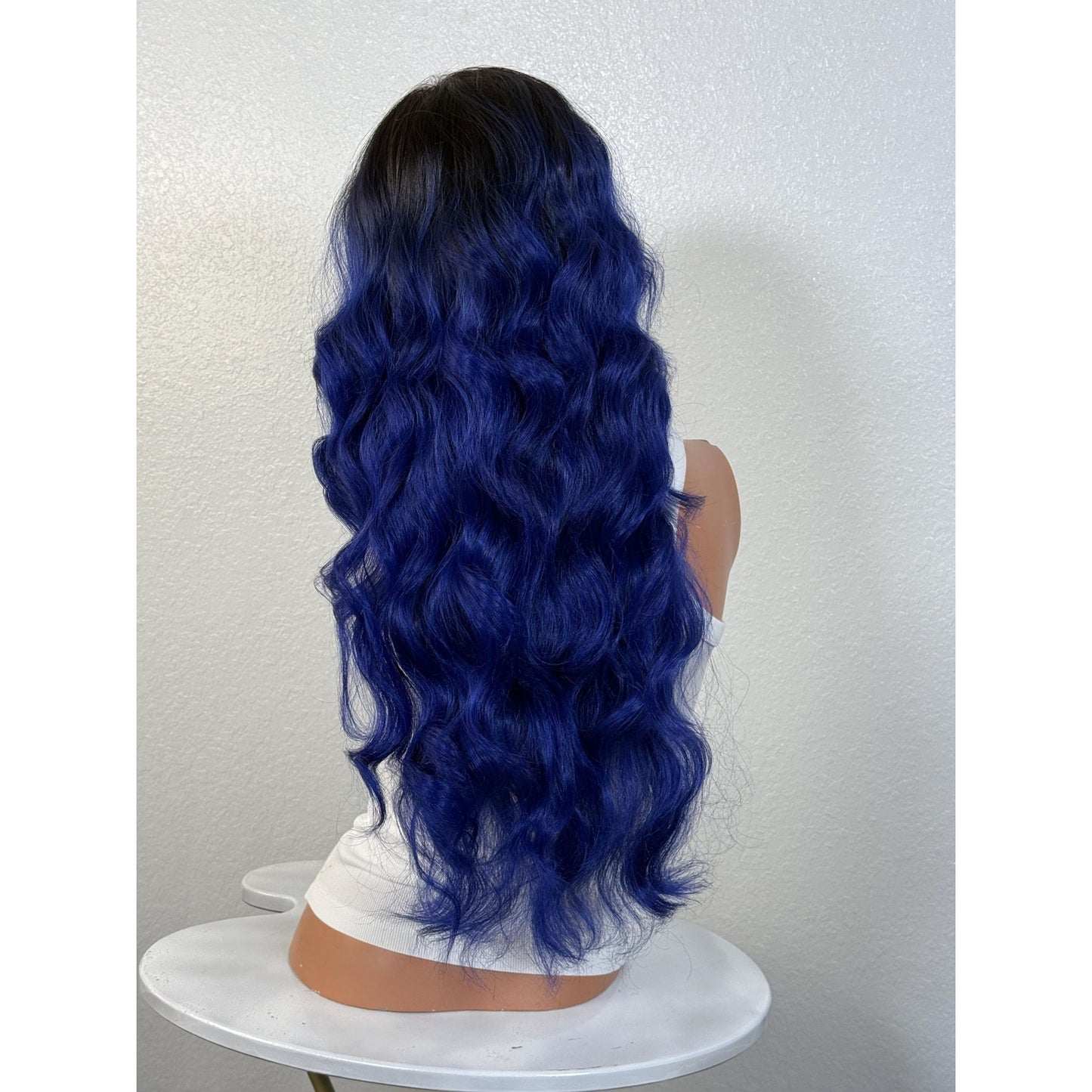 "COBALT" MONOFILAMENT WIG 24" - BLUE