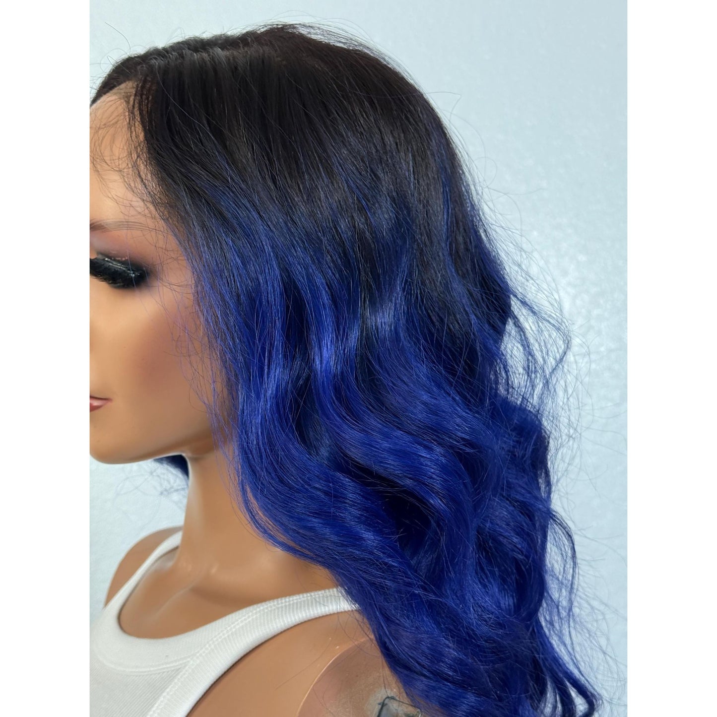 "COBALT" MONOFILAMENT WIG 24" - BLUE