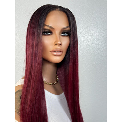 "GARNET" MONOFILAMENT WIG 28" - RED