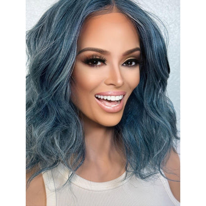 "SAPPHIRE" LACE FRONT WIG 12" - BLUE