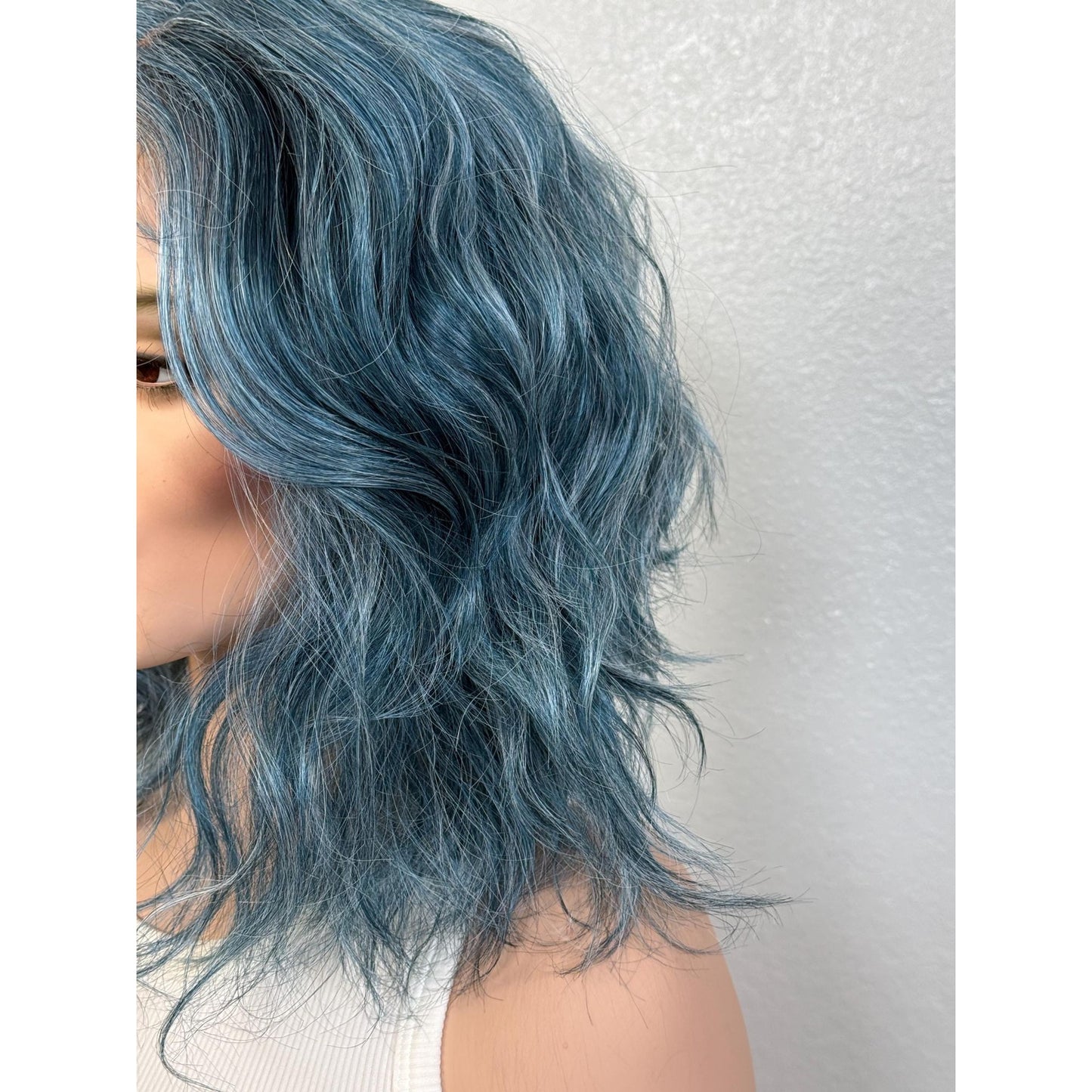 "SAPPHIRE" LACE FRONT WIG 12" - BLUE