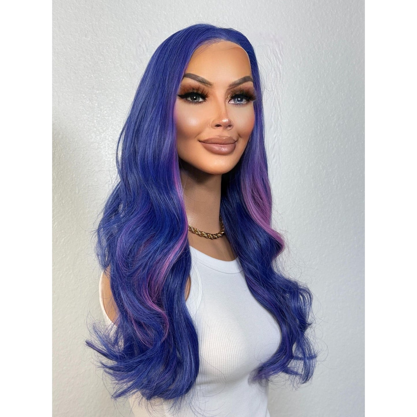 "AZZURE" MONOFILAMENT WIG 22" - ROYAL PURPLE