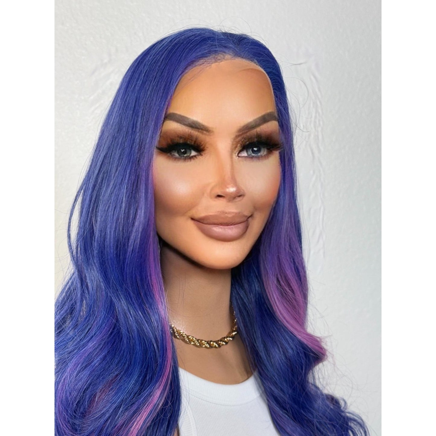 "AZZURE" MONOFILAMENT WIG 22" - ROYAL PURPLE