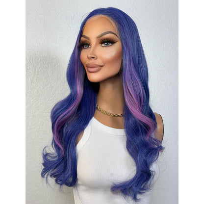 "AZZURE" MONOFILAMENT WIG 22" - ROYAL PURPLE