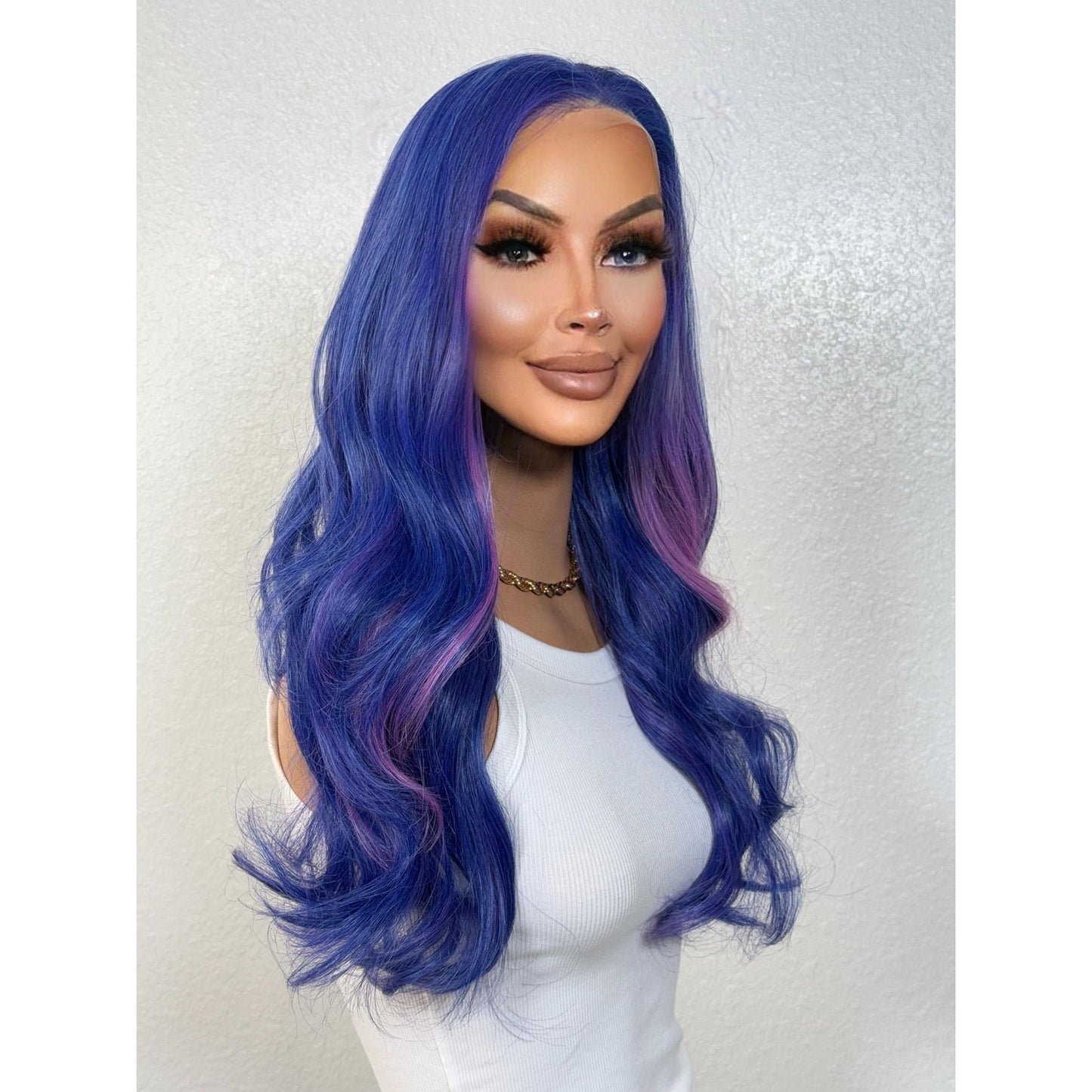 "AZZURE" MONOFILAMENT WIG 22" - ROYAL PURPLE