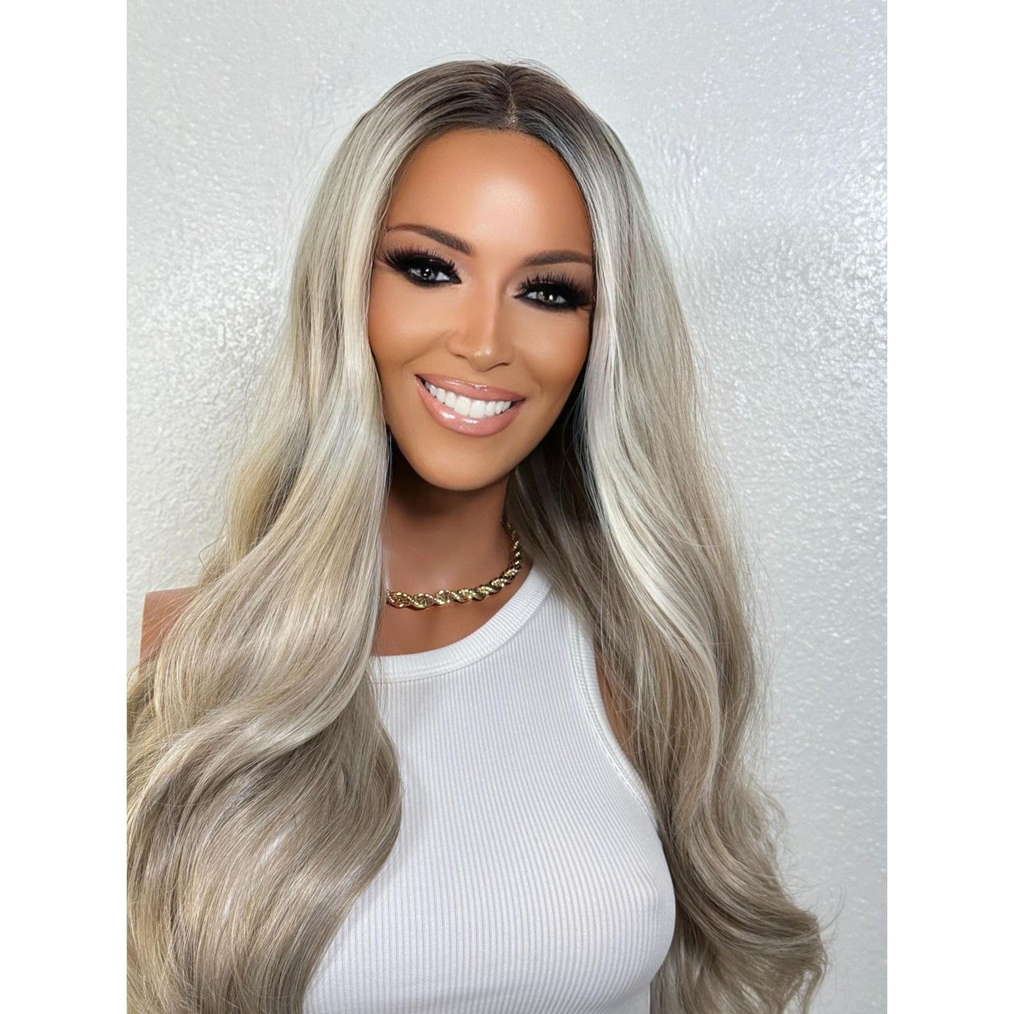 "BRENNA" HD INVISIBLE LACE WIG 24" - ICY BLONDE