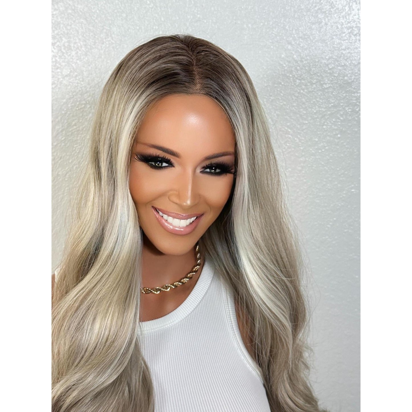 "BRENNA" HD INVISIBLE LACE WIG 24" - ICY BLONDE