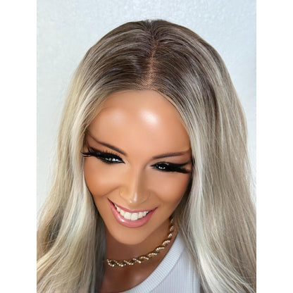 "BRENNA" HD INVISIBLE LACE WIG 24" - ICY BLONDE