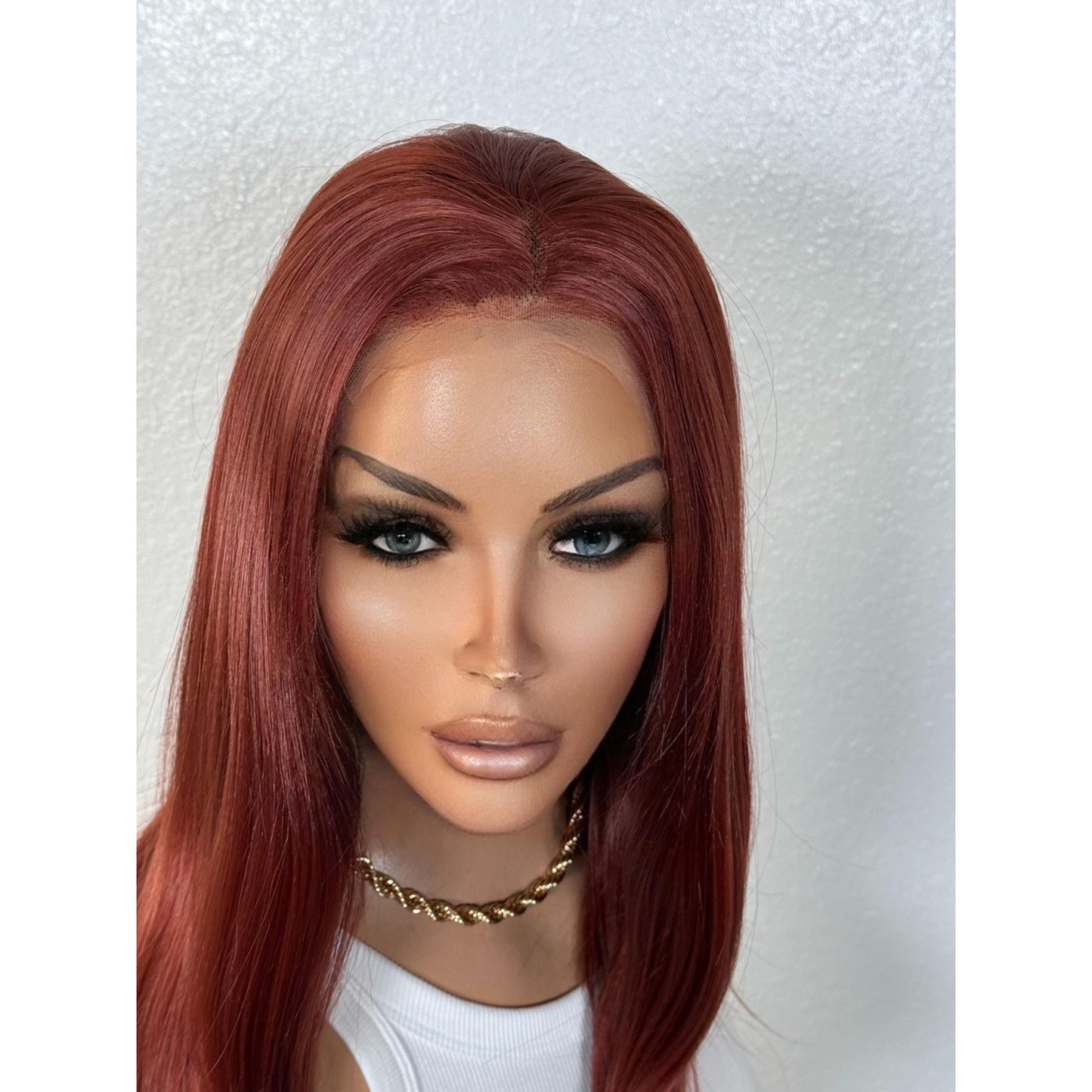 "BRIDGET" HD INVISIBLE LACE WIG 14" - AUBURN COPPER