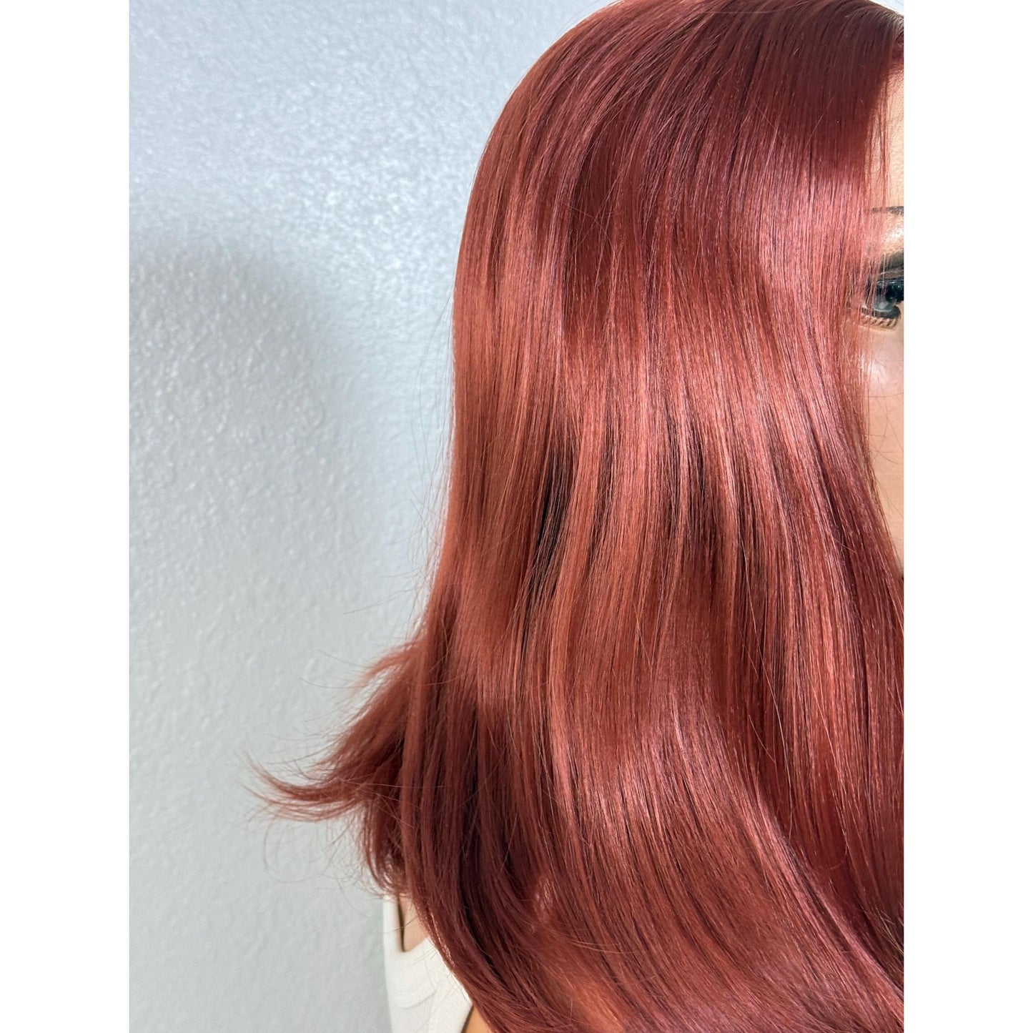 "BRIDGET" HD INVISIBLE LACE WIG 14" - AUBURN COPPER