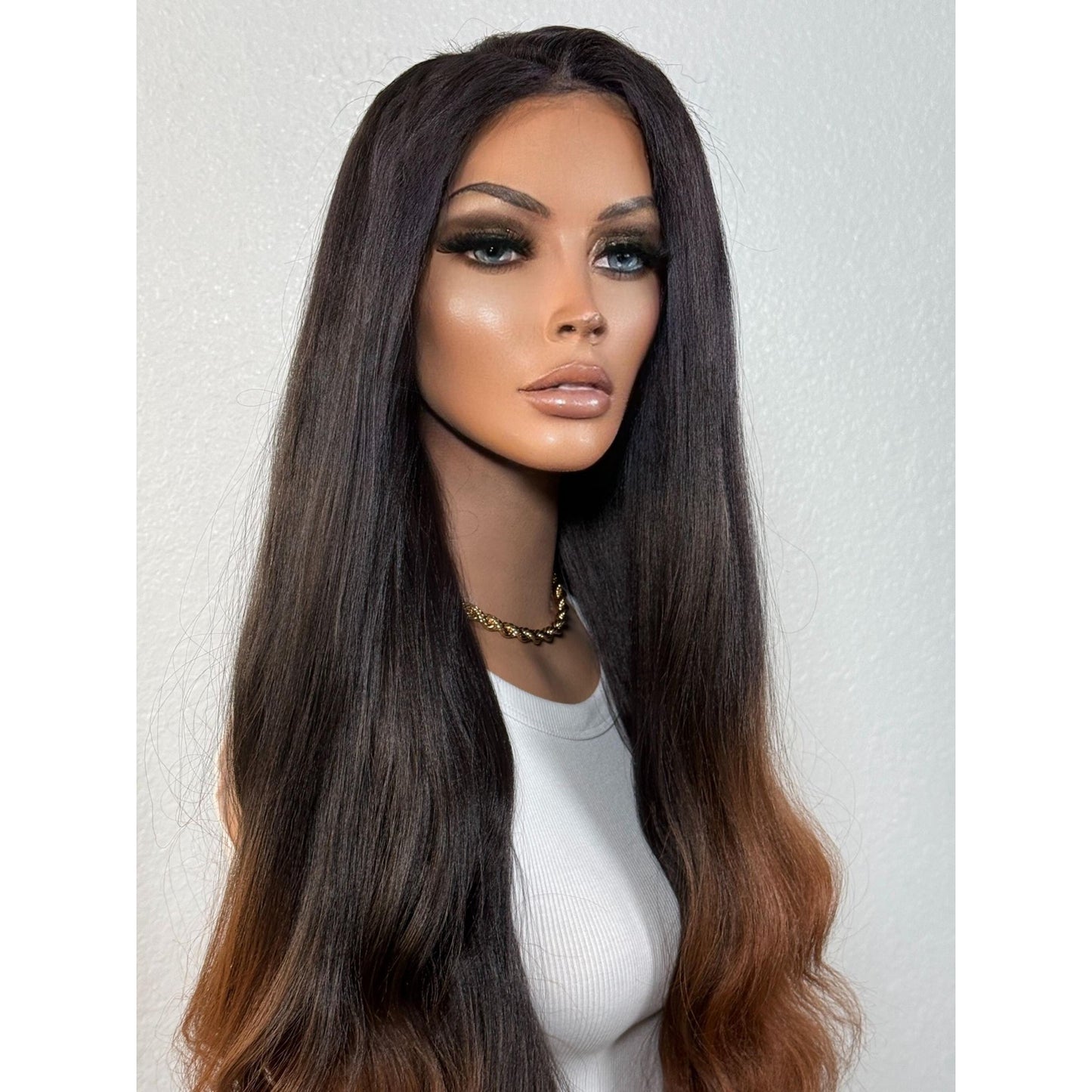 "OONA" HD INVISIBLE LACE WIG 24" - BLACK OMBRE