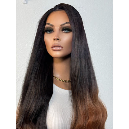 "OONA" HD INVISIBLE LACE WIG 24" - BLACK OMBRE