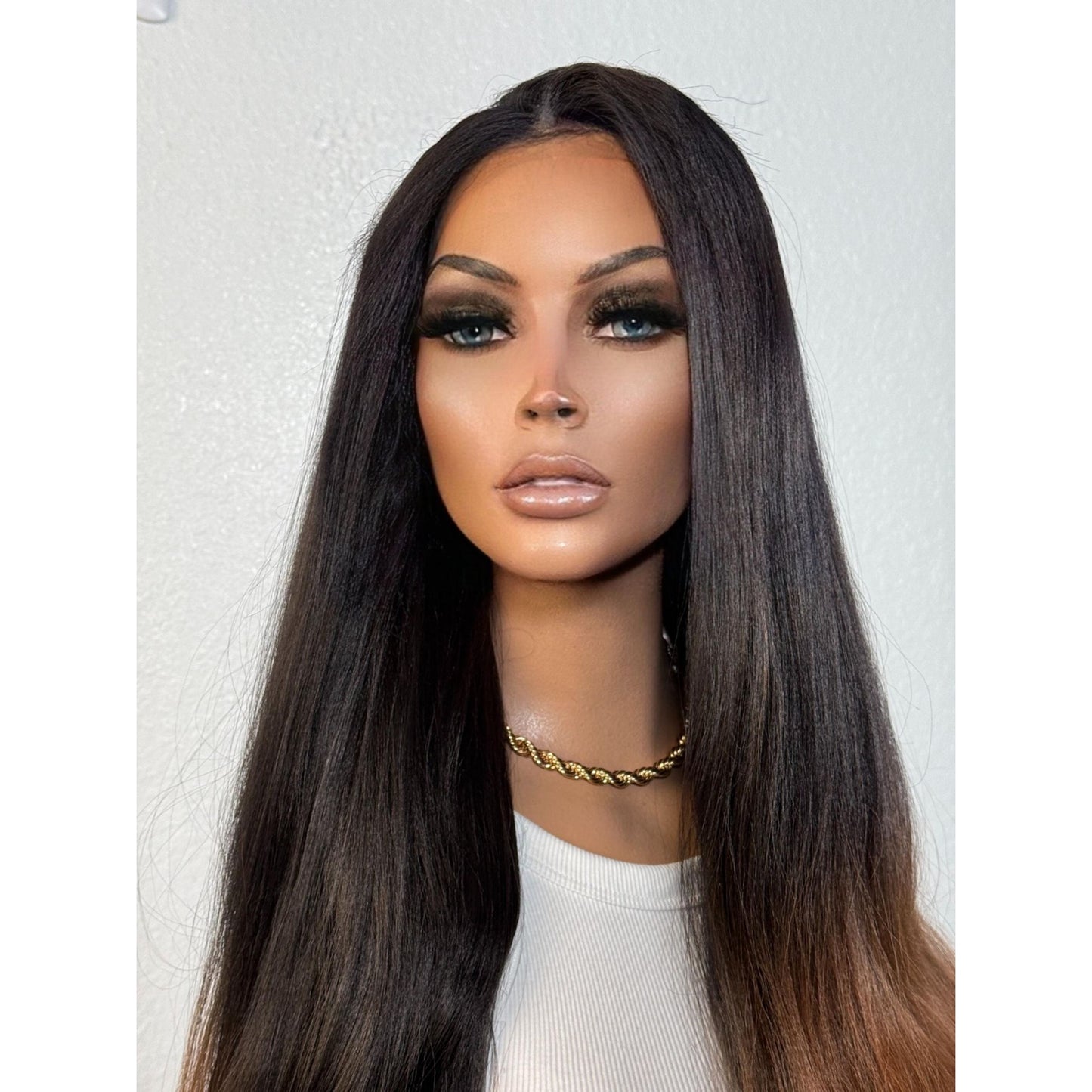 "OONA" HD INVISIBLE LACE WIG 24" - BLACK OMBRE