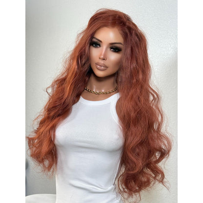 "BETTHENY" HD INVISIBLE LACE WIG 24" - AUBURN COPPER