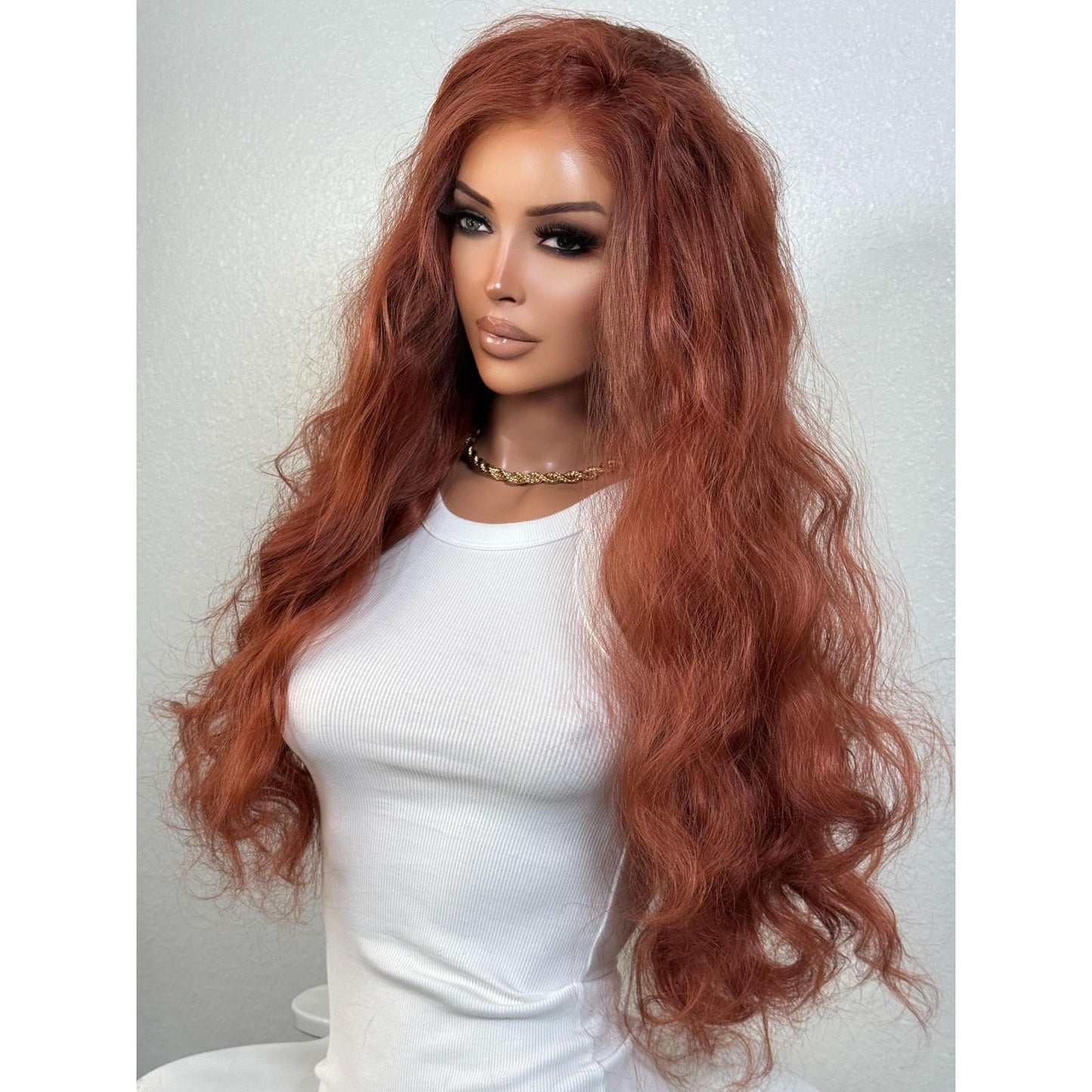 "BETTHENY" HD INVISIBLE LACE WIG 24" - AUBURN COPPER