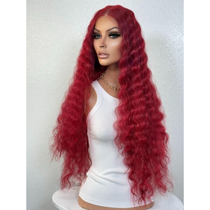 "PERSIA" MONOFILAMENT WIG 26" - RED