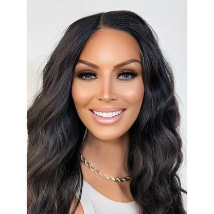 "LYNN" LACE FRONT WIG 18" - JET BLACK