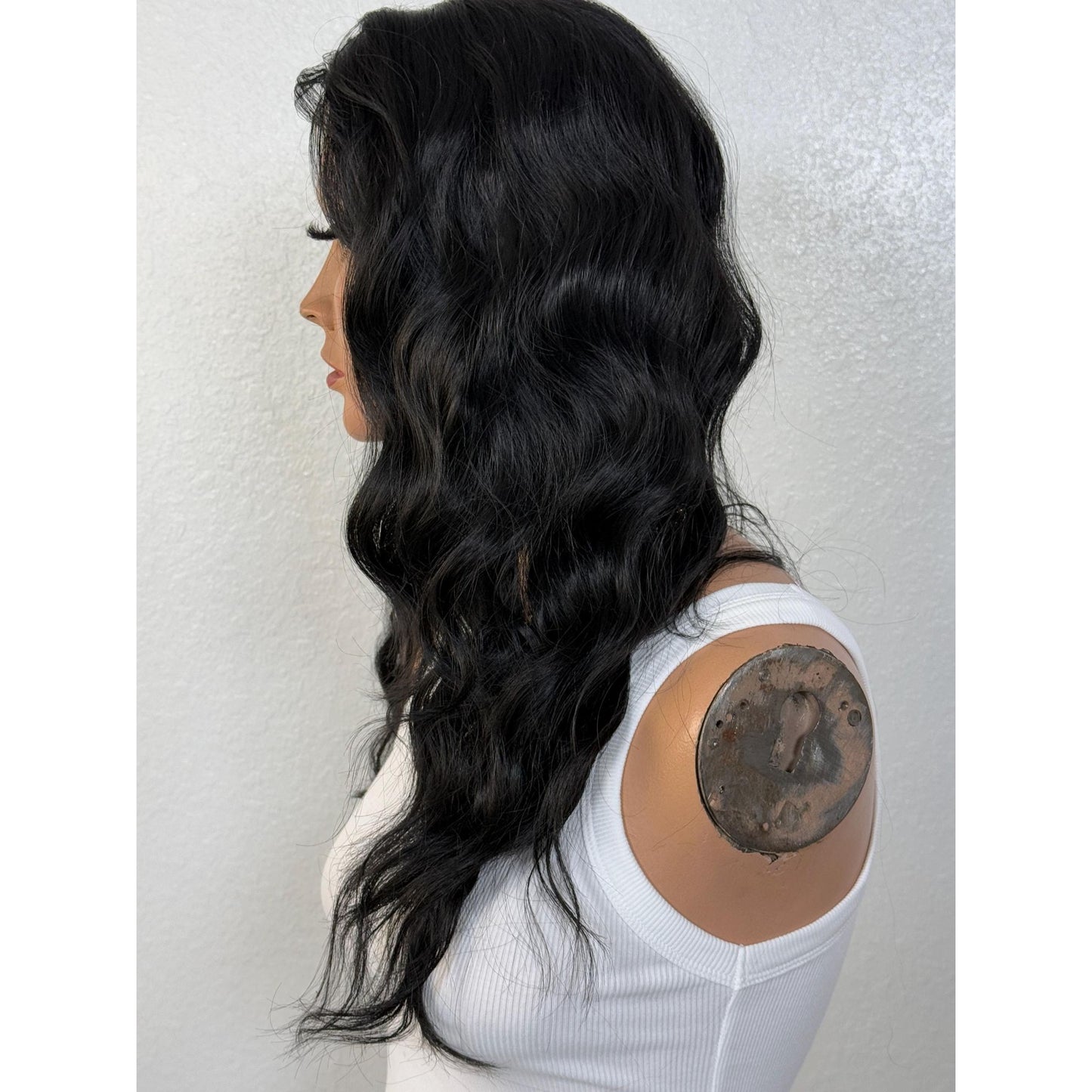 "LYNN" LACE FRONT WIG 18" - JET BLACK