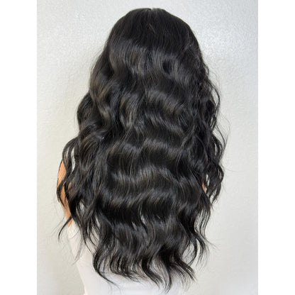 "LYNN" LACE FRONT WIG 18" - JET BLACK