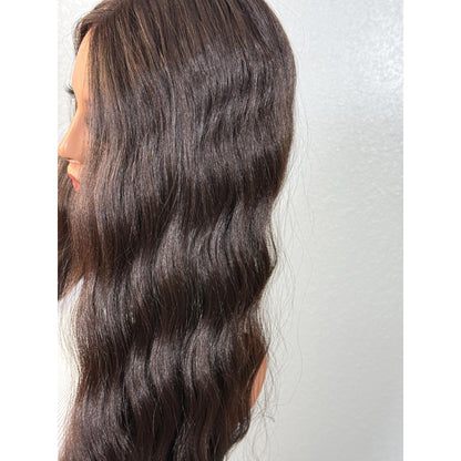 "JASMIN" LACE FRONT WIG 21" - DARK BROWN