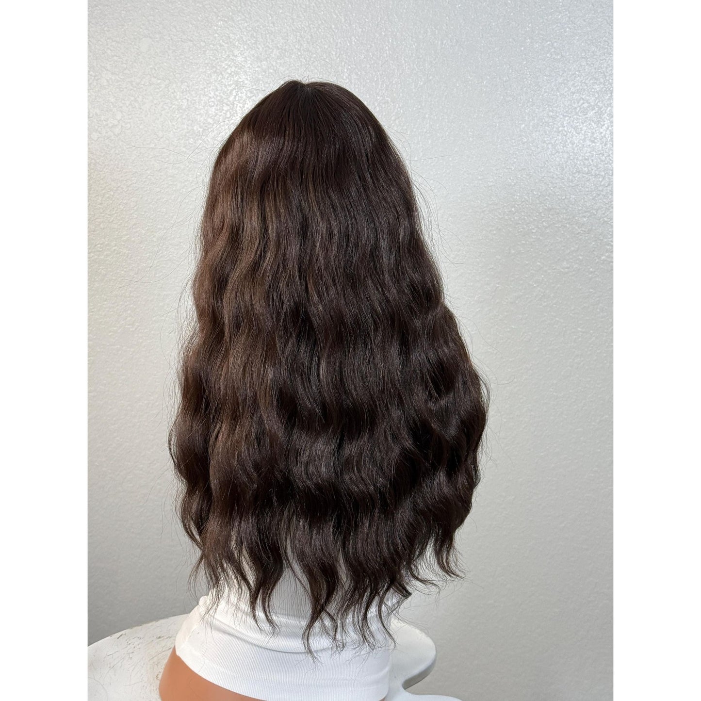 "JASMIN" LACE FRONT WIG 21" - DARK BROWN