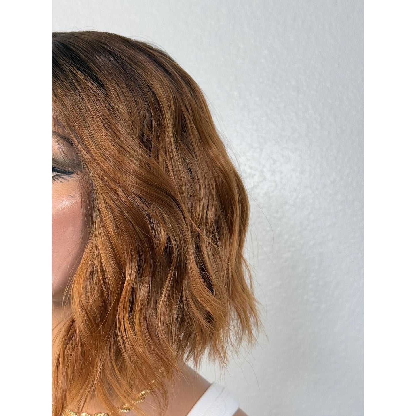 "KIERA" LACE FRONT WIG 12" - COPPER AUBURN OMBRE