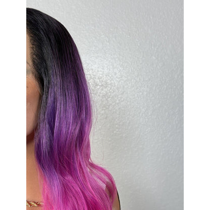 "TAFFY" MONOFILAMENT WIG 22" - PINK BALAYAGE