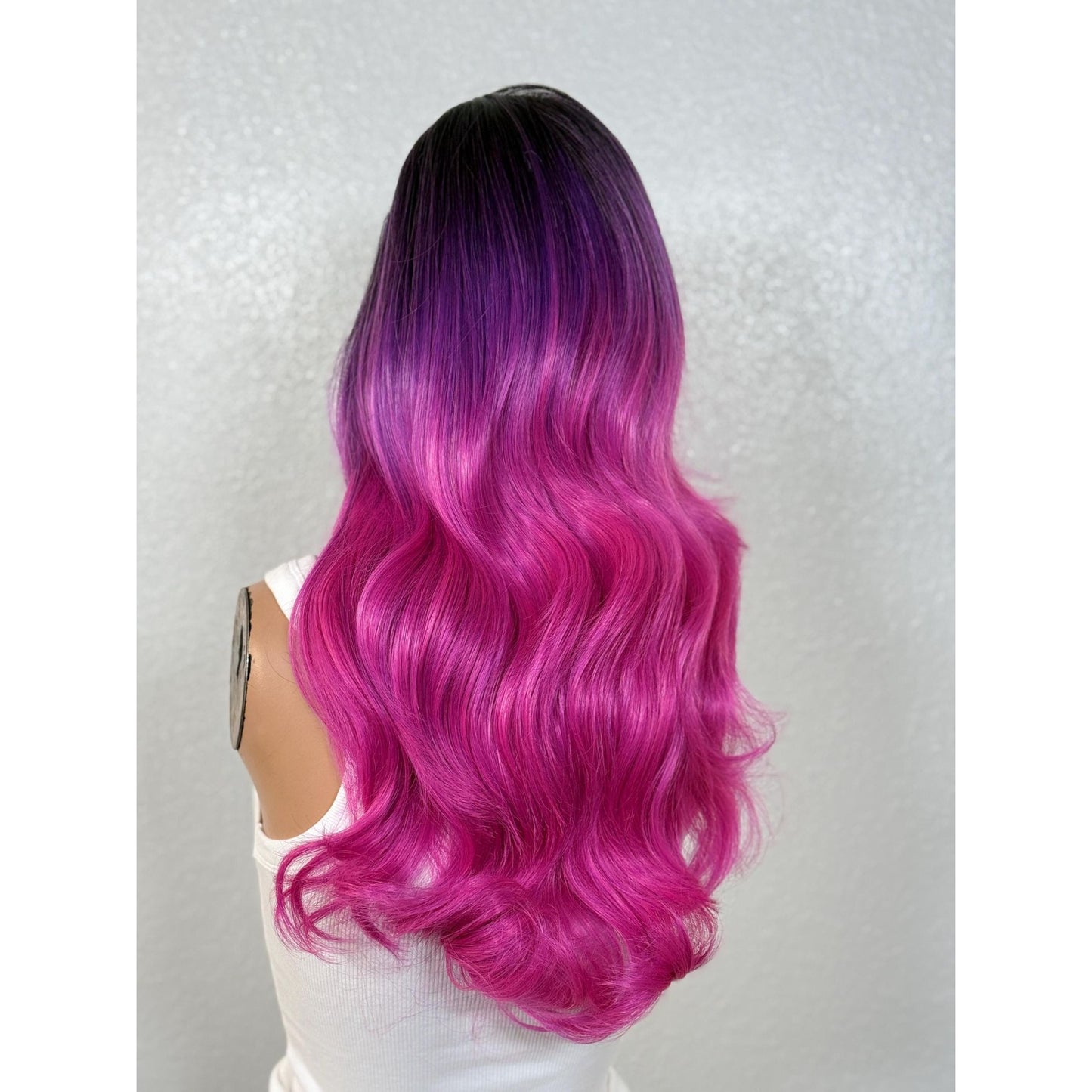 "TAFFY" MONOFILAMENT WIG 22" - PINK BALAYAGE