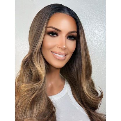 "GABRIELLA" HD INVISIBLE LACE WIG 24" - BROWN BALAYAGE