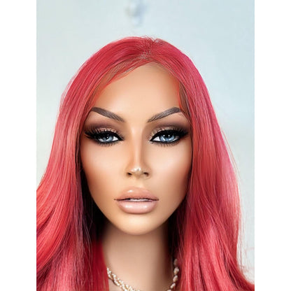 "PRINCESS" MONOFILAMENT WIG 22" - CANDY RED