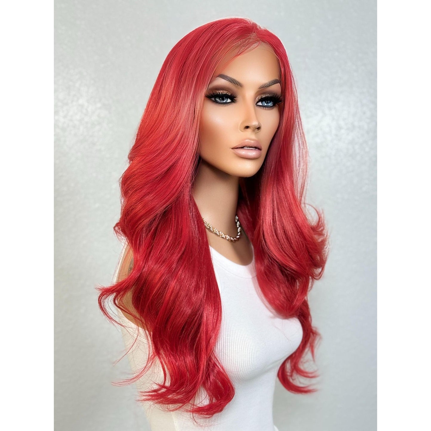 "PRINCESS" MONOFILAMENT WIG 22" - CANDY RED