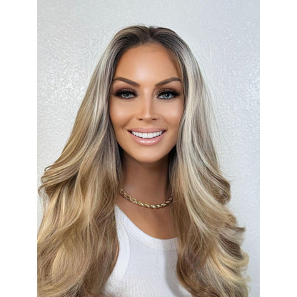 "BRAUNWYN" HD INVISIBLE LACE WIG 28" - SAND BLONDE