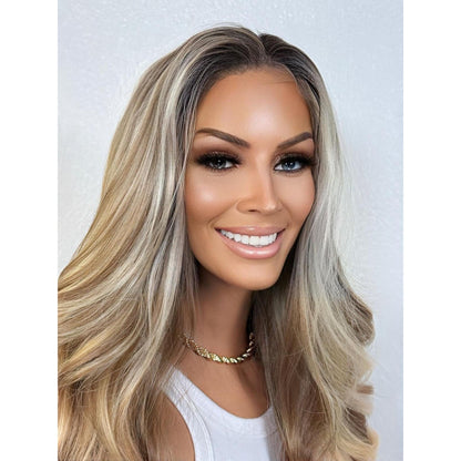 "BRAUNWYN" HD INVISIBLE LACE WIG 28" - SAND BLONDE