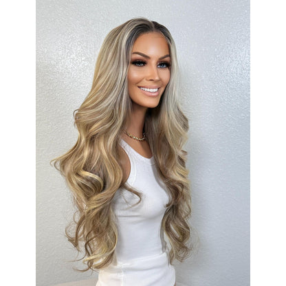 "BRAUNWYN" HD INVISIBLE LACE WIG 28" - SAND BLONDE