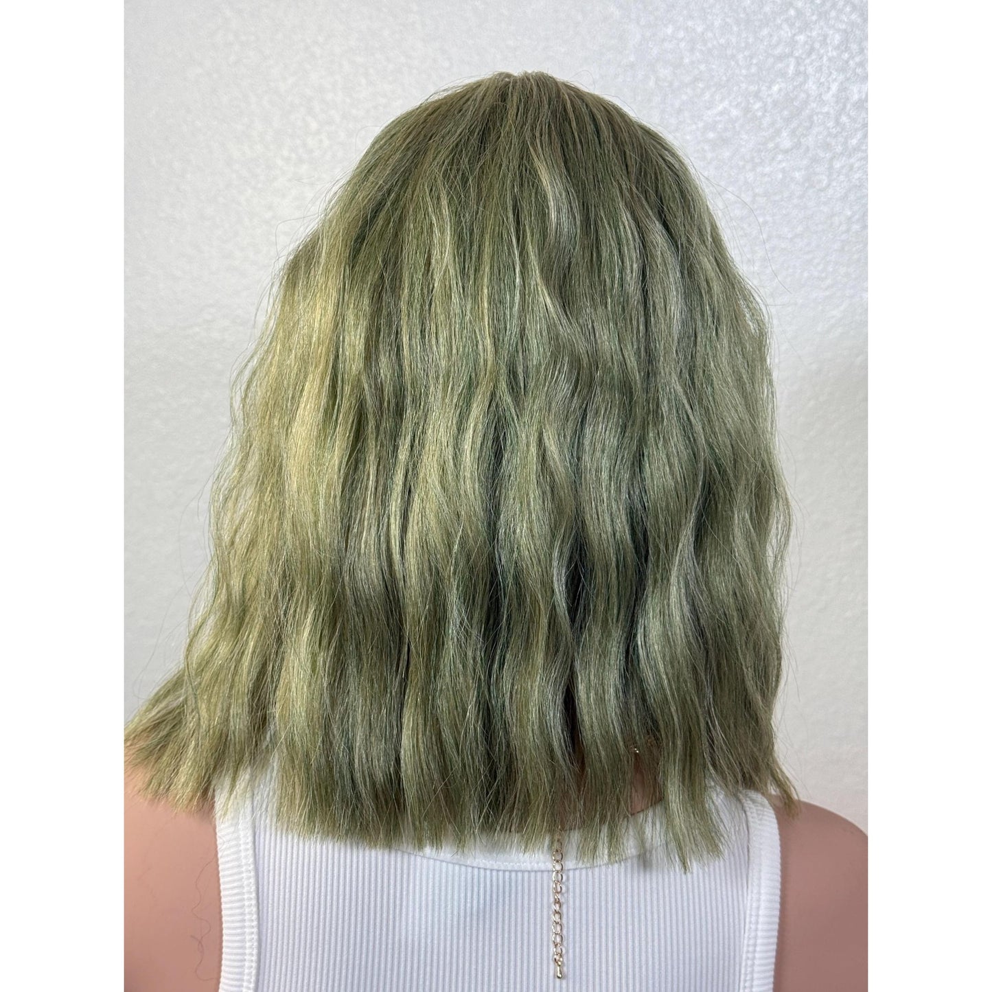 "APPLE" LACE FRONT WIG 12" - PASTEL GREEN