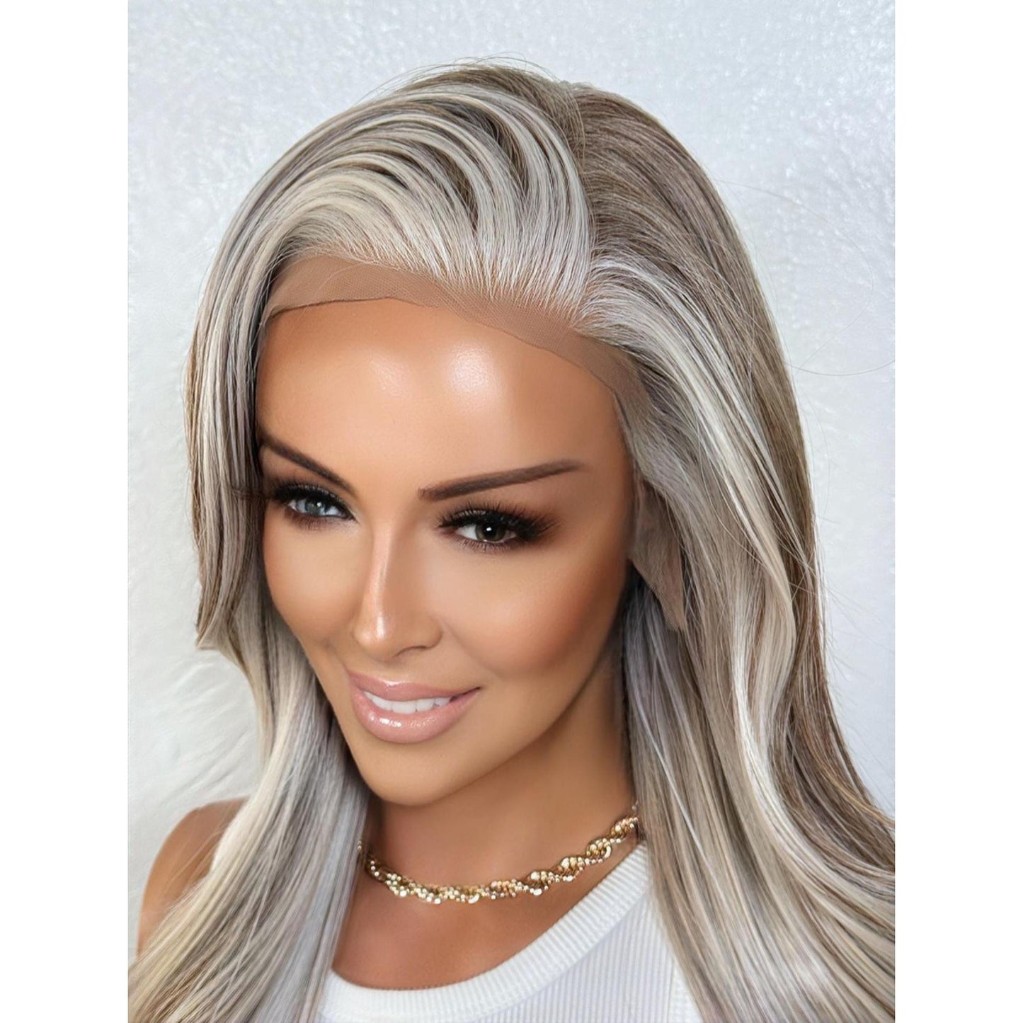 "SLOANE" HD INVISIBLE LACE WIG 24" - PLATINUM ASH BLONDE