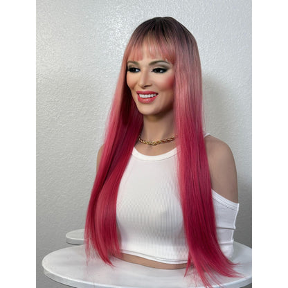 "TOOTSIE" WIG 22" - PINK ROOTY