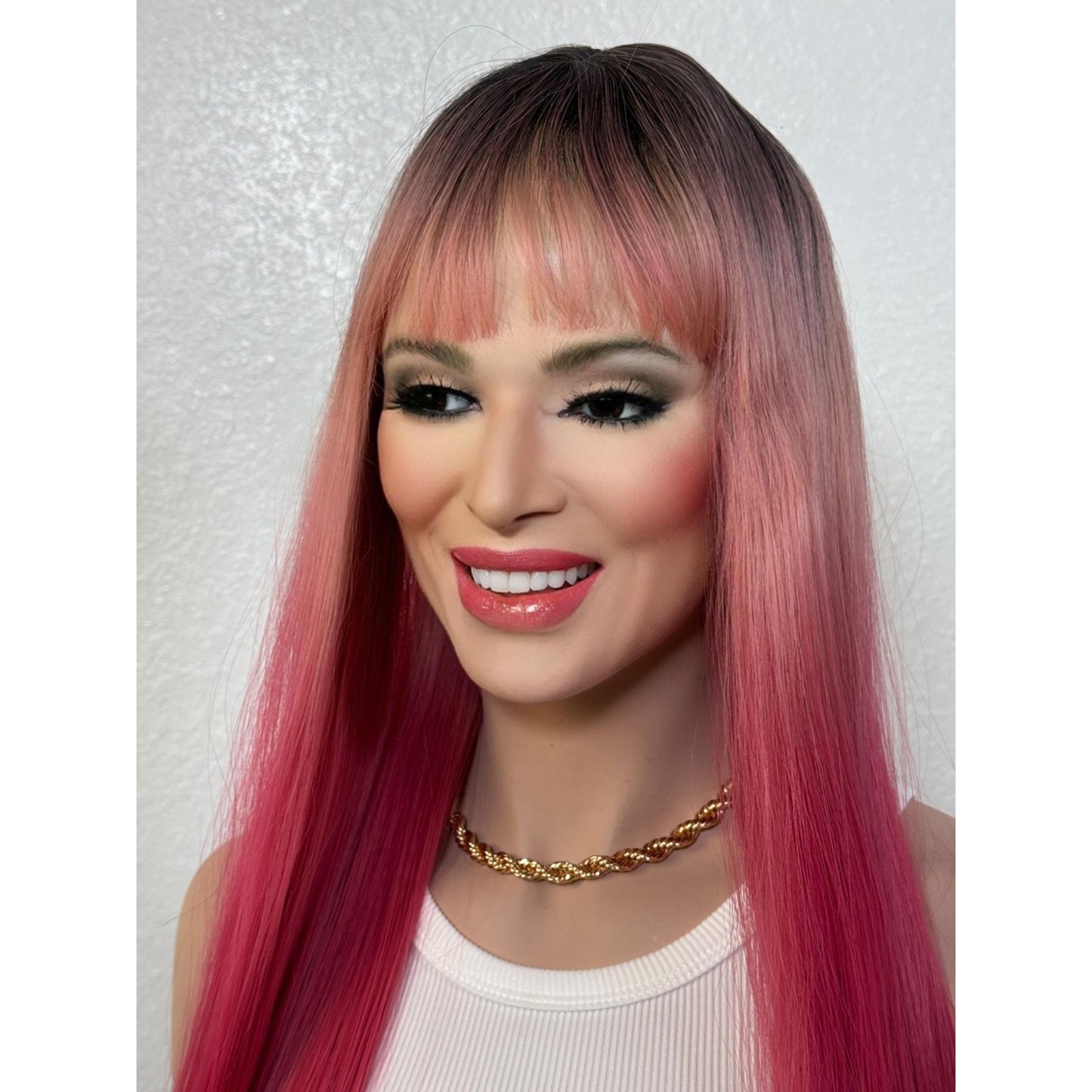 "TOOTSIE" WIG 22" - PINK ROOTY