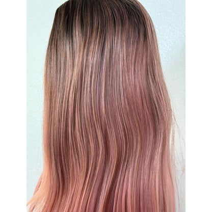 "PINK FLAMINGO" WIG 24" - ROOTY PINK