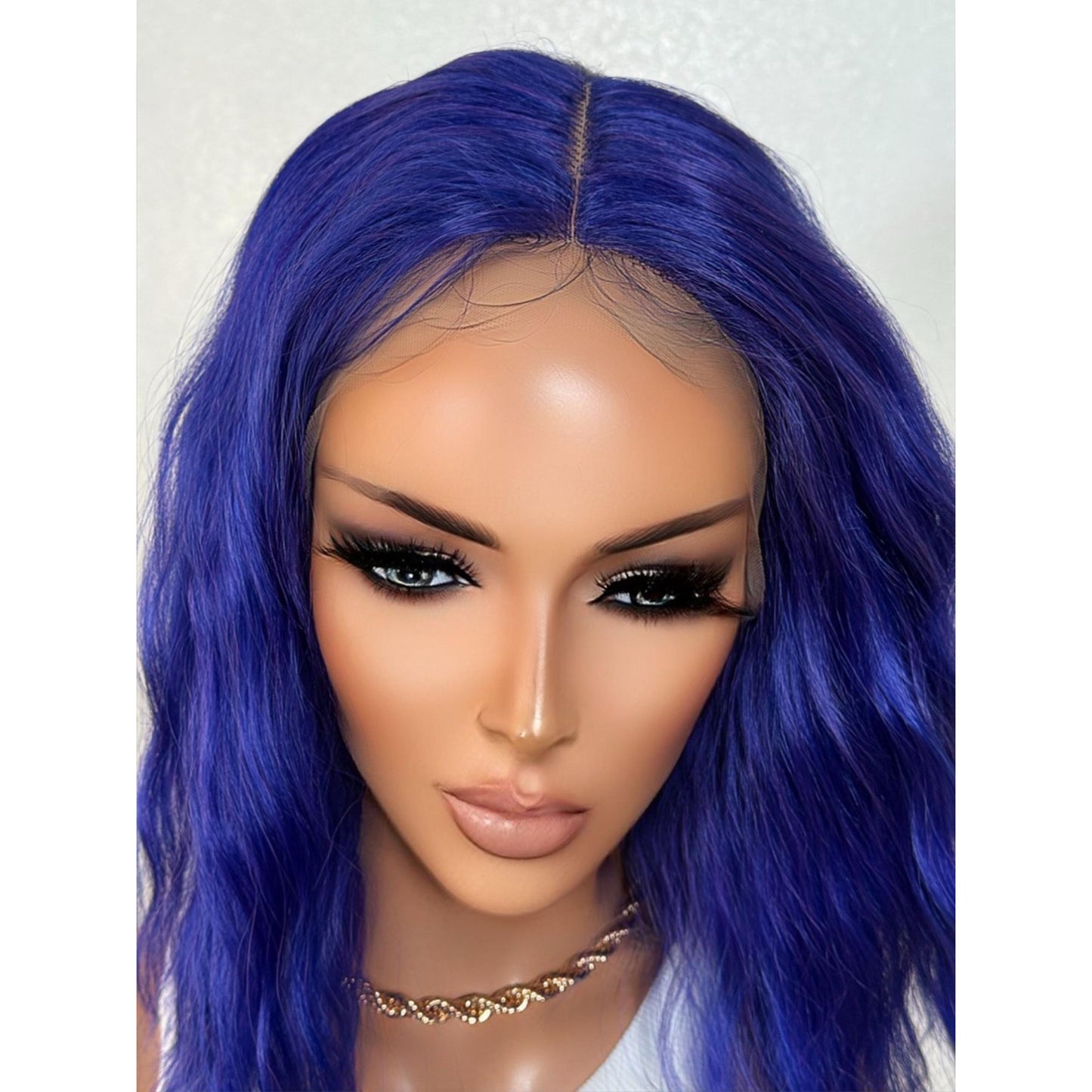 "ROYAL" LACE FRONT WIG 12" - ELECTRIC BLUE