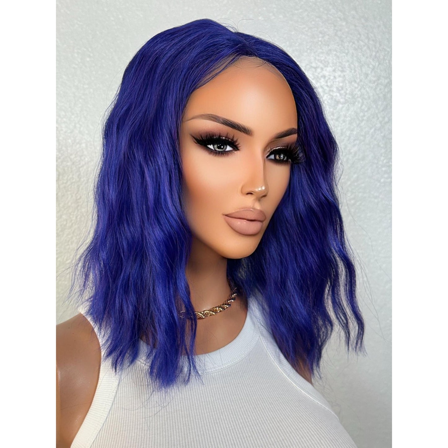 "ROYAL" LACE FRONT WIG 12" - ELECTRIC BLUE