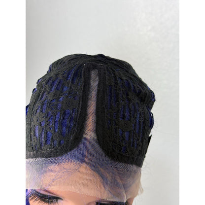 "ROYAL" LACE FRONT WIG 12" - ELECTRIC BLUE