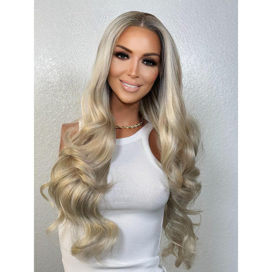 "GRETA" HD INVISIBLE LACE WIG 24" - ASH BLONDE