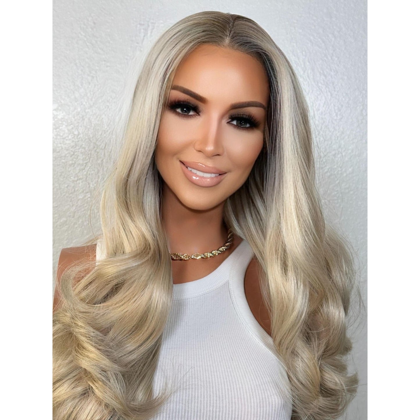 "GRETA" HD INVISIBLE LACE WIG 24" - ASH BLONDE